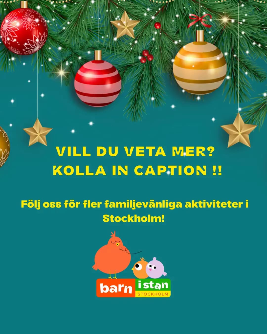 Barn i Stan AB — Holiday campaign post