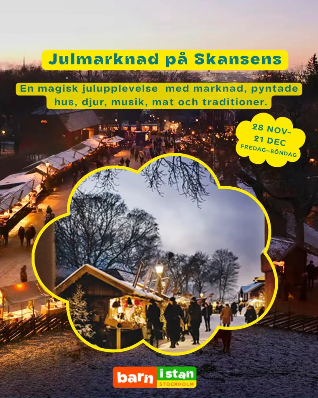Barn i Stan AB — Julmarknad på Skansens